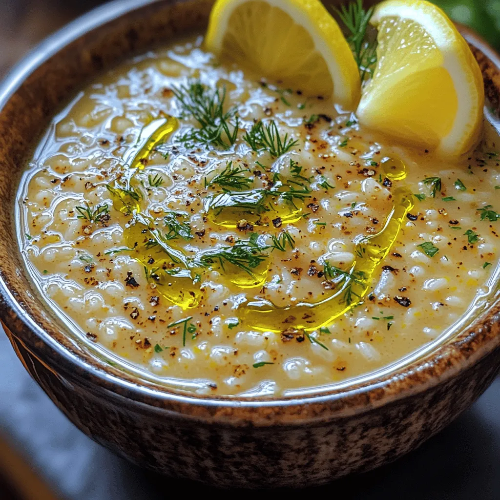Zesty Greek Lemon Rice Soup, known as "Avgolemono Supper" in Greece, is a comforting dish that has become a staple in Greek households and restaurants alike. This soup embodies the essence of Greek culinary traditions, showcasing a perfect blend of flavors and ingredients that reflect the Mediterranean diet's heartiness and simplicity. The cultural significance of Avgolemono extends beyond just being a dish; it symbolizes warmth, hospitality, and the rich tapestry of Greek heritage.