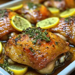 If you're looking for a dish that is bursting with flavor yet simple enough to prepare on a busy weeknight, look no further than Zesty Lemon Herb Roasted Chicken Thighs. This recipe combines the rich, succulent taste of chicken thighs with the bright and refreshing flavors of lemon and fresh herbs, creating a meal that is both satisfying and uplifting. The combination of zesty lemon and aromatic herbs not only elevates the taste of the chicken but also infuses your kitchen with an enticing aroma that will have everyone eagerly anticipating dinner.