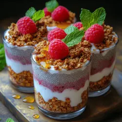 Parfaits have become a beloved staple in the culinary world, celebrated for their versatility as both a decadent dessert and a nourishing breakfast option. With their visually appealing layers and customizable flavors, parfaits provide an excellent canvas for showcasing a variety of ingredients. The Creamy Raspberry Chia Parfaits take this concept to new heights, blending the tartness of fresh raspberries with the creamy texture of yogurt and the health benefits of chia seeds. This recipe not only tantalizes the taste buds but also offers a wealth of nutritional benefits, making it a fantastic choice for those looking to indulge without compromising on health.