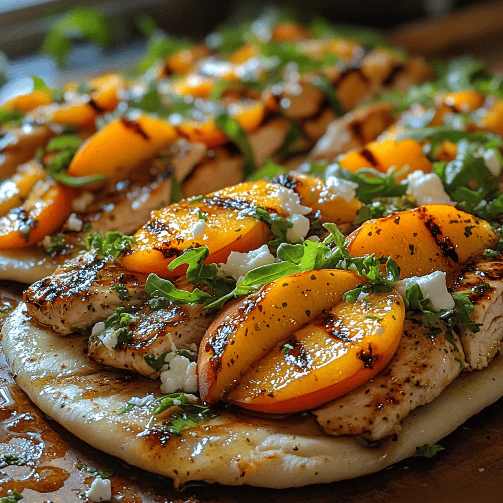 At the heart of the Basil Peach Chicken Pitas are boneless, skinless chicken breasts. This lean protein source is not only versatile but also a staple in many healthy recipes. Chicken breasts are low in fat and high in protein, making them a fantastic choice for anyone looking to maintain or build muscle while keeping their meals light. The lack of skin reduces the overall calorie content, allowing you to enjoy a fulfilling meal without the excess fat. Additionally, chicken breasts absorb flavors wonderfully, making them an ideal canvas for the vibrant marinade that will complement the peaches and basil.