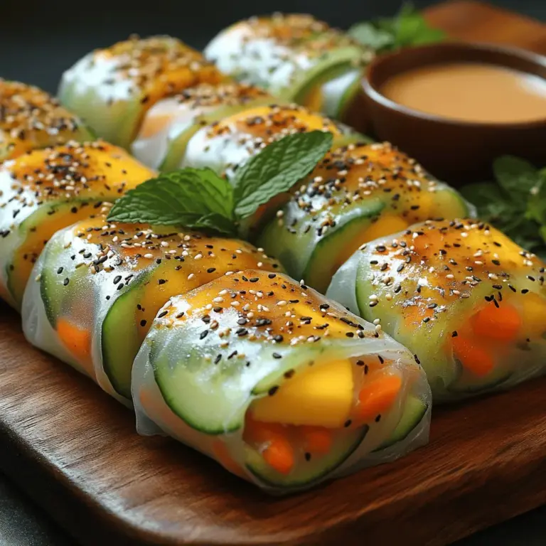 As the warmth of summer rolls in, there's nothing quite like the light, refreshing taste of summer rolls to elevate your dining experience. These delightful wraps, often filled with fresh vegetables, fruits, and proteins, are not only visually appealing but also packed with nutrition. Among the myriad of summer roll variations, the Crispy Cucumber Mango Summer Rolls stand out with their unique combination of flavors, making them the perfect appetizer or snack for those warm days. Their vibrant colors and refreshing ingredients not only please the eyes but also tantalize the taste buds, offering a delightful crunch with every bite.