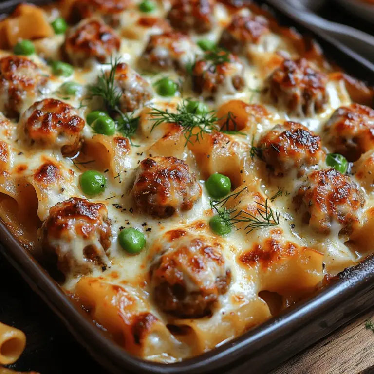 Swedish cuisine is renowned for its comforting, hearty dishes that evoke warmth and togetherness, making it a beloved choice in homes across the globe. At the heart of this culinary tradition lies the iconic Swedish meatball, a dish that captures the essence of cozy family gatherings and the inviting atmosphere of a Scandinavian kitchen. Today, we’re taking this classic comfort food and giving it a delightful twist with our recipe for Savory Swedish Meatball Noodle Bake.