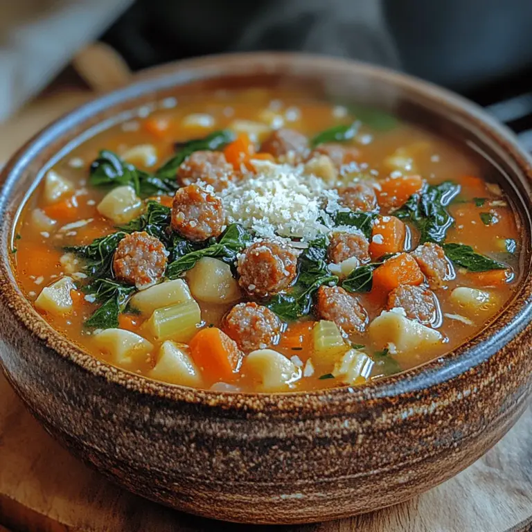 As the temperature drops and the days grow shorter, there’s nothing quite like a warm bowl of soup to comfort the soul. Hearty Italian Sausage and Spinach Soup is a perfect embodiment of that warmth, combining bold flavors with nutritious ingredients to create a dish that is both satisfying and wholesome. This delightful recipe showcases the rich, savory taste of Italian sausage paired with the freshness of spinach, complemented by a medley of vegetables that enhance its depth of flavor.