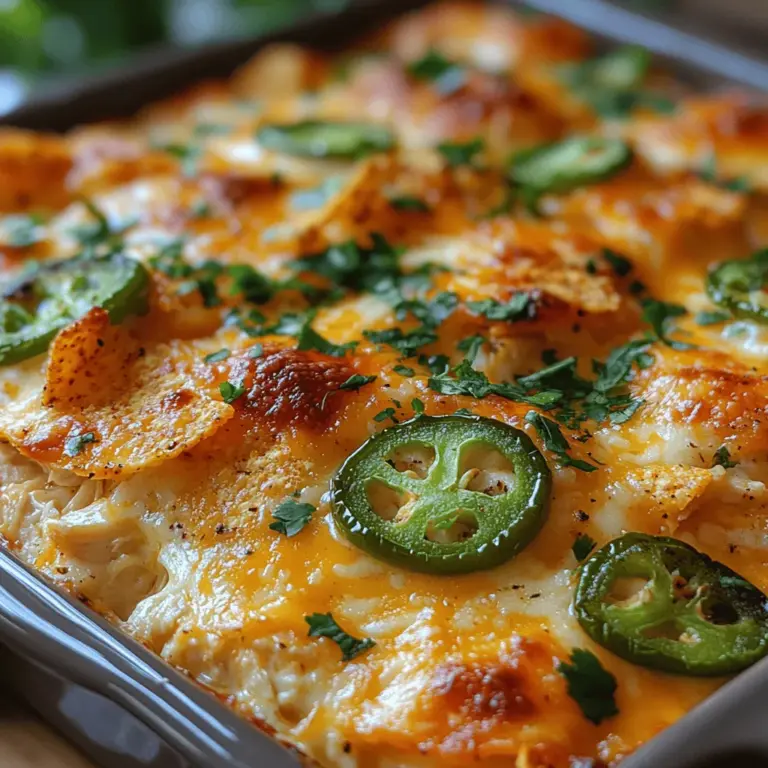 If you're in search of a hearty, flavor-packed dish that can please a crowd or simply satisfy your cravings, look no further than the Spicy Delight Jalapeño Popper Chicken Casserole. This dish expertly combines the bold, spicy kick of jalapeños with the creamy richness of cheese and the comforting essence of a classic casserole. The result is a flavorful fusion that tantalizes your taste buds and leaves you wanting more.
