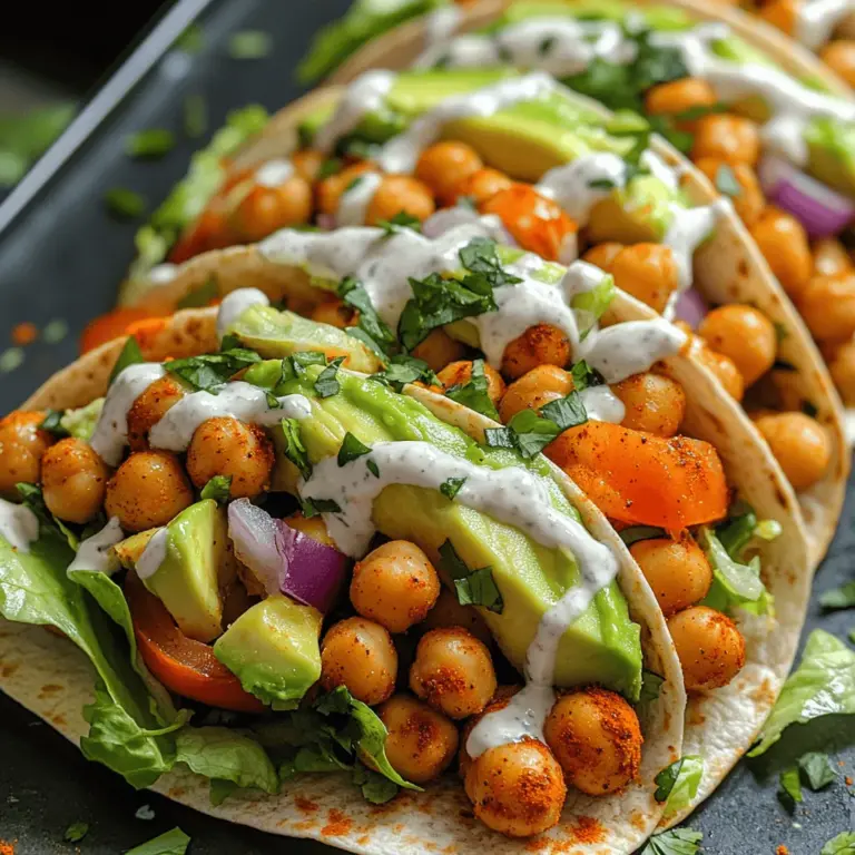 The Zesty Spicy Cajun Chickpea Wrap is a delightful blend of flavors and textures that makes for a perfect meal. This dish caters to both health-conscious eaters and those craving a satisfying bite, bringing together the rich, bold flavors of Cajun cuisine with the wholesome goodness of plant-based ingredients. It’s an exciting option for lunch or a light dinner, offering a fusion of spices, protein, and fresh veggies wrapped in a soft tortilla.