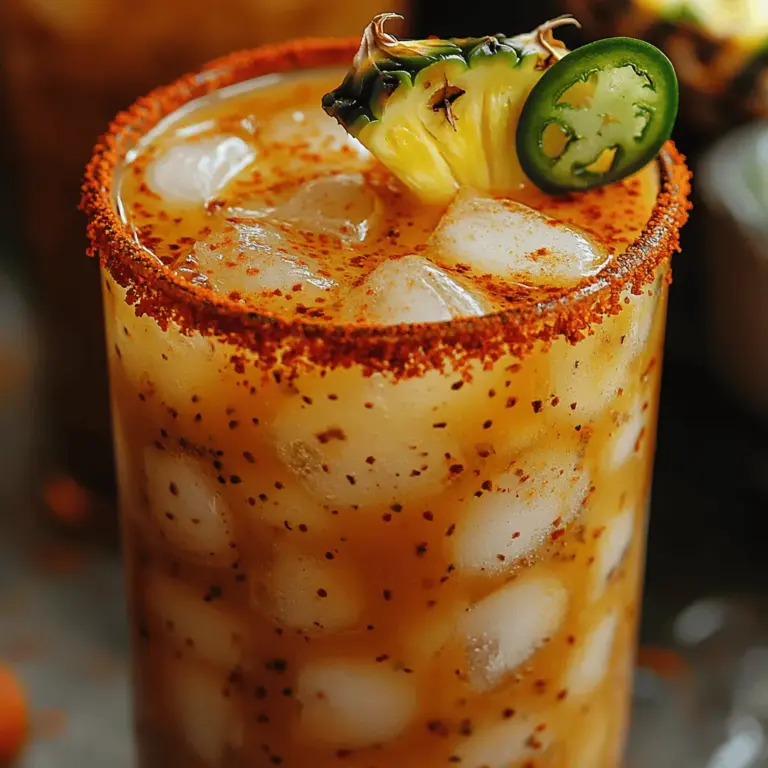 Imagine a cocktail that perfectly balances the sweetness of ripe pineapple with the fiery kick of serrano peppers. The Spicy Serrano Pineapple Margarita is just that—an exhilarating twist on the classic margarita that tantalizes the palate and refreshes the spirit. This vibrant drink is more than just a cocktail; it's a celebration in a glass, perfect for summer gatherings, festive celebrations, or simply unwinding at home after a long day. With its eye-catching colors and invigorating flavors, this margarita is sure to become a favorite among cocktail enthusiasts and casual sippers alike.