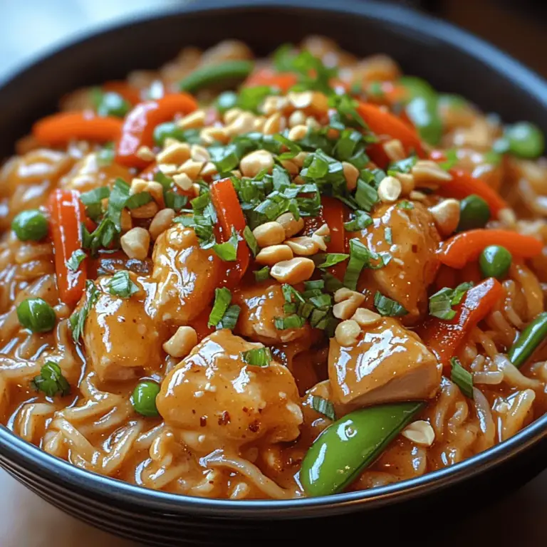 Spicy Thai Peanut Chicken Noodles is a delightful dish that captures the essence of Thai cuisine, offering a perfect blend of bold flavors and comforting textures. Originating from Thailand, this dish highlights the country's rich culinary heritage, where street food often features aromatic spices and fresh ingredients. As you embark on your cooking journey, you'll discover how this recipe not only satisfies your taste buds but also allows for creativity in the kitchen.