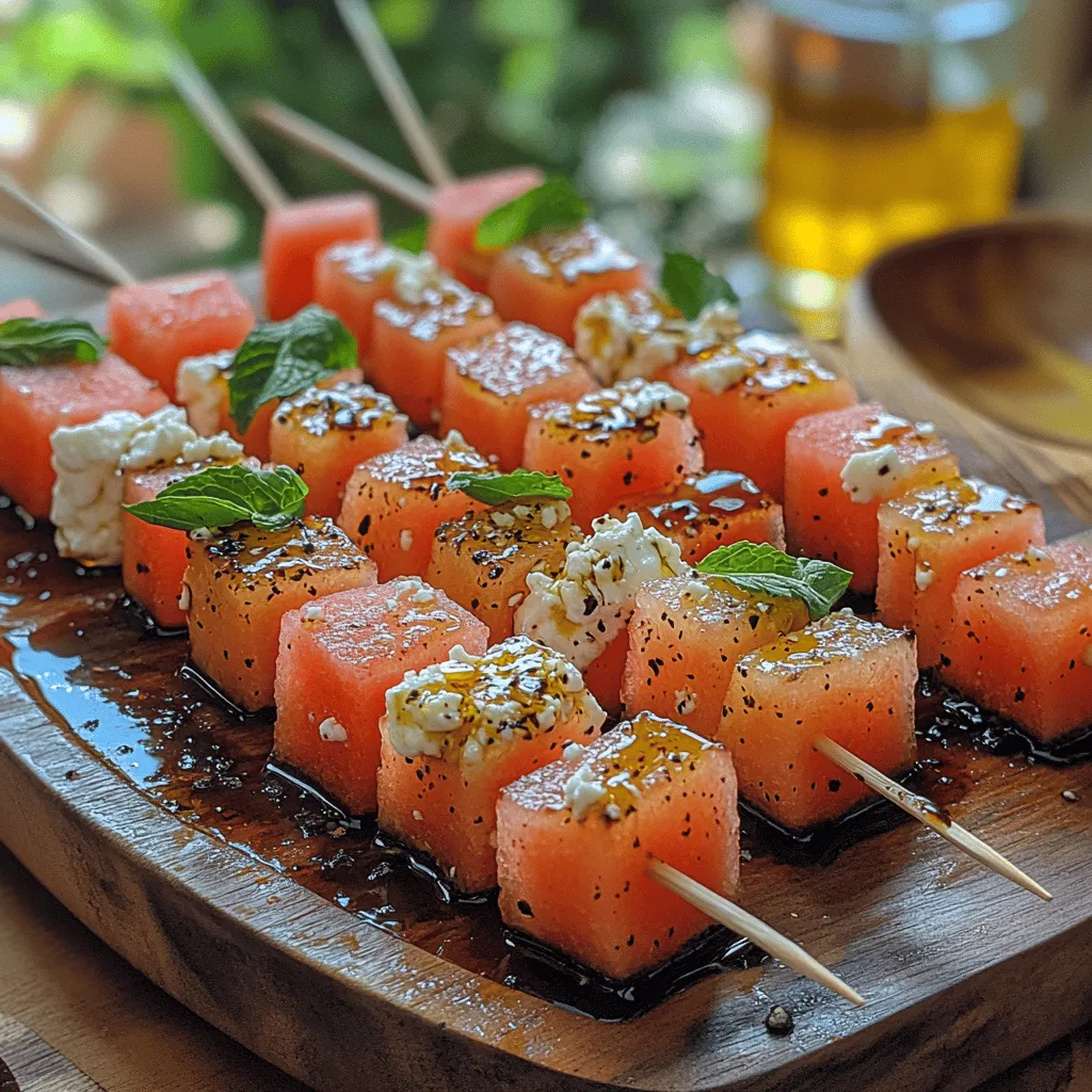 As the summer sun approaches, there's nothing quite as refreshing as a light and vibrant dish to cool you down. Enter the Greek Watermelon Feta Skewers—a delightful fusion of juicy watermelon and creamy feta cheese that is not only visually appealing but also tantalizing for the taste buds. This dish perfectly embodies the essence of summer, offering a balance of sweet and salty flavors that leaves you craving more. Whether you’re hosting a summer barbecue, looking for a healthy snack, or preparing an impressive appetizer for a dinner party, these skewers are versatile enough to suit any occasion.