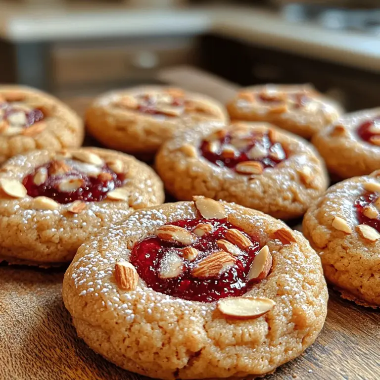 Welcome to the delightful world of baking, where the aroma of freshly baked cookies can fill your kitchen with warmth and joy. Today, we are focusing on a delightful treat that embodies the perfect balance of flavors and textures: Sweet Bliss Raspberry Almond Thumbprint Cookies. These cookies are a beautiful fusion of rich almond flavor and the tart sweetness of raspberry jam, making them an ideal choice for any occasion, from holiday gatherings to afternoon tea.