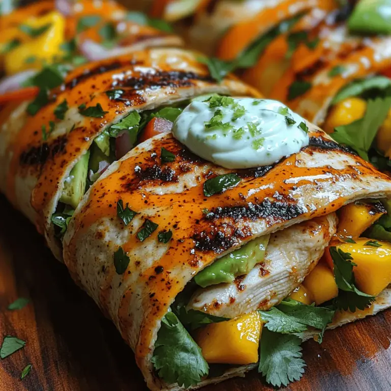 If you're searching for a fresh, vibrant meal that marries the zest of tropical flavors with the health benefits of nutritious ingredients, look no further than Tropical Chicken Avocado Mango Wraps. This delightful dish is not only visually appealing but also packed with flavors that sing of summer, regardless of the season. Whether you're planning a picnic, prepping a quick lunch, or looking for a light dinner option, these wraps offer versatility that can cater to various occasions.