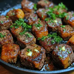 If you’re on the lookout for a dish that captivates the palate yet doesn’t require hours in the kitchen, look no further than savory garlic butter steak bites. This delectable recipe combines tender steak morsels with rich butter and aromatic garlic, making each bite an unforgettable experience. The beauty of steak bites lies in their versatility; they can easily transition from a cozy weeknight dinner to an impressive appetizer for a gathering. Whether you’re entertaining guests or simply indulging in a satisfying meal, these steak bites promise to impress with their mouthwatering flavors.
