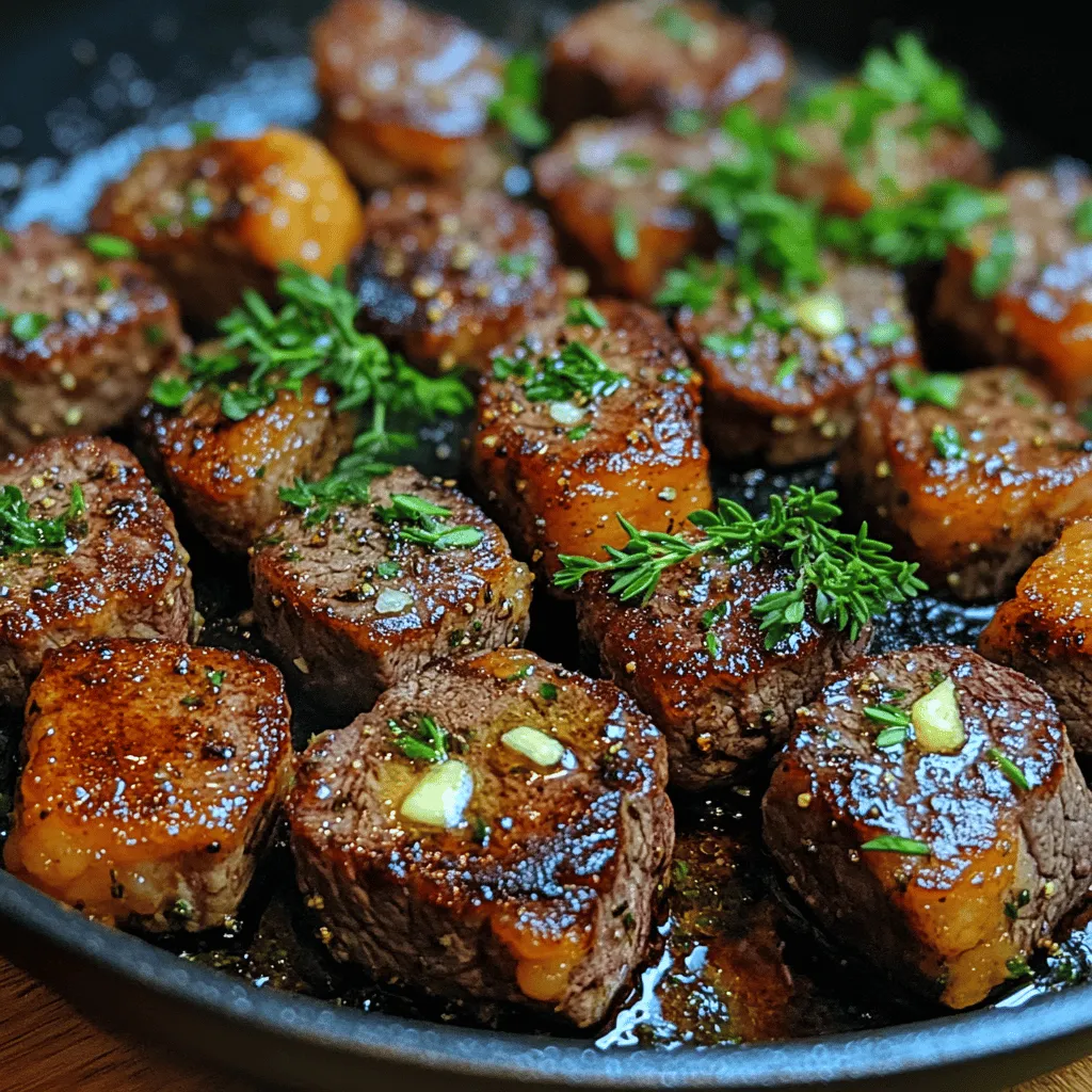If you’re on the lookout for a dish that captivates the palate yet doesn’t require hours in the kitchen, look no further than savory garlic butter steak bites. This delectable recipe combines tender steak morsels with rich butter and aromatic garlic, making each bite an unforgettable experience. The beauty of steak bites lies in their versatility; they can easily transition from a cozy weeknight dinner to an impressive appetizer for a gathering. Whether you’re entertaining guests or simply indulging in a satisfying meal, these steak bites promise to impress with their mouthwatering flavors.
