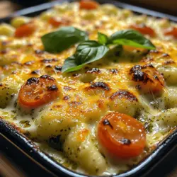 In the realm of comfort food, few dishes satisfy the soul like a Creamy Pesto Gnocchi Bake. This dish is a delightful marriage of rich, creamy flavors and the tender bite of gnocchi, making it the perfect choice for everything from intimate weeknight dinners to festive gatherings with family and friends. Gnocchi, a type of Italian pasta made from potatoes, flour, and eggs, serves as the heart of this comforting bake. When combined with a luscious pesto sauce and a medley of fresh vegetables, it transforms into a hearty meal that is both indulgent and satisfying.