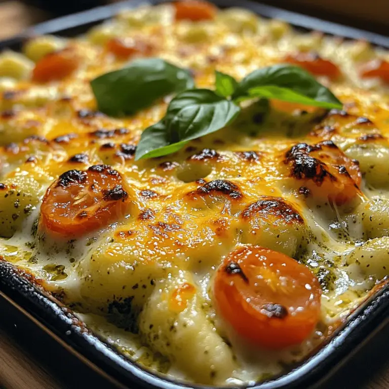 In the realm of comfort food, few dishes satisfy the soul like a Creamy Pesto Gnocchi Bake. This dish is a delightful marriage of rich, creamy flavors and the tender bite of gnocchi, making it the perfect choice for everything from intimate weeknight dinners to festive gatherings with family and friends. Gnocchi, a type of Italian pasta made from potatoes, flour, and eggs, serves as the heart of this comforting bake. When combined with a luscious pesto sauce and a medley of fresh vegetables, it transforms into a hearty meal that is both indulgent and satisfying.