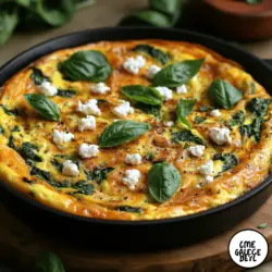 The Spinach and Goat Cheese Delight Frittata is a dish that epitomizes the beauty of uncomplicated cooking while delivering a gourmet experience. This delightful frittata showcases the vibrant green of fresh spinach and the creamy, tangy goodness of goat cheese. Whether enjoyed for breakfast, brunch, or as a light dinner option, this dish is as versatile as it is delicious. As you prepare to embark on this culinary adventure, you will discover not only the steps to create this wonderful frittata but also the nutritional benefits and flavor profiles of its ingredients.