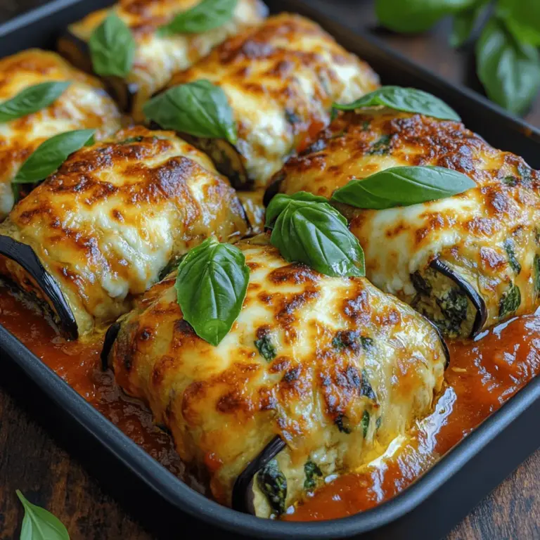 Eggplant Rollatini is a cherished dish that embodies the essence of Italian comfort food. This delightful recipe features thinly sliced, tender eggplants rolled up around a creamy filling, all smothered in a rich marinara sauce. It is a dish that not only showcases the vibrant flavors of Italian cuisine but also highlights the versatility of eggplant, making it an excellent choice for vegetarians and anyone looking to indulge in a hearty yet healthy meal.