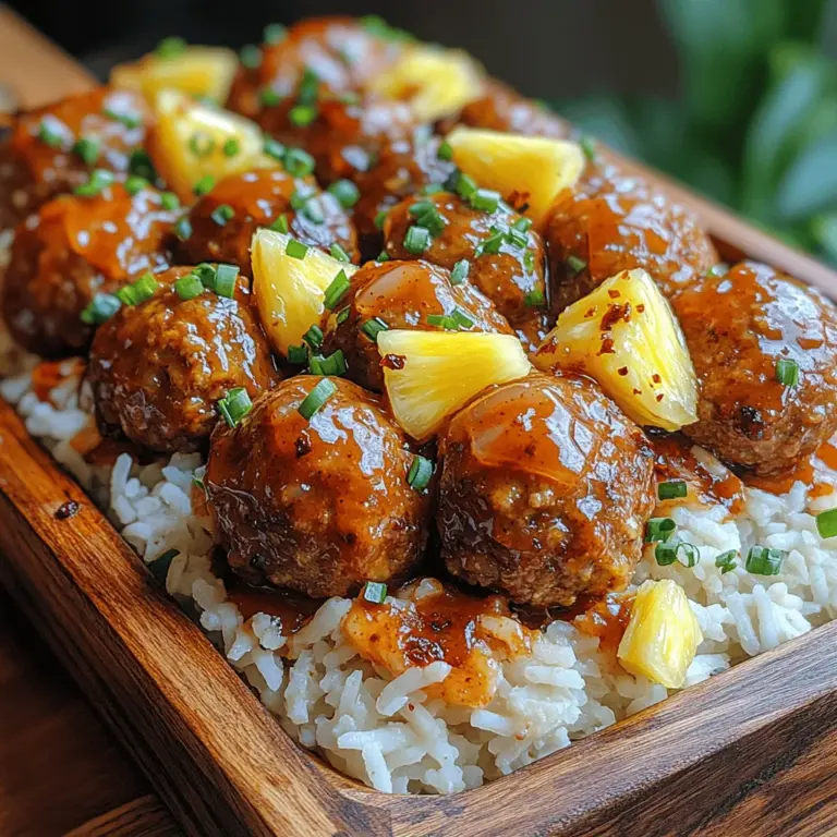 Understanding the allure of sweet and savory flavors, the Tropical Twist Pineapple BBQ Meatballs recipe is a delightful dish that brings a burst of sunshine to your dinner table. Infused with the tropical essence of pineapple and the rich depth of BBQ sauce, this recipe is not just a meal; it’s an experience. Whether you're looking for a unique addition to your family dinners, a crowd-pleasing dish for your next gathering, or a fun snack for game day, these meatballs are sure to impress. With their vibrant pineapple BBQ sauce, this recipe combines convenience and flavor, making it a must-try for any home cook.