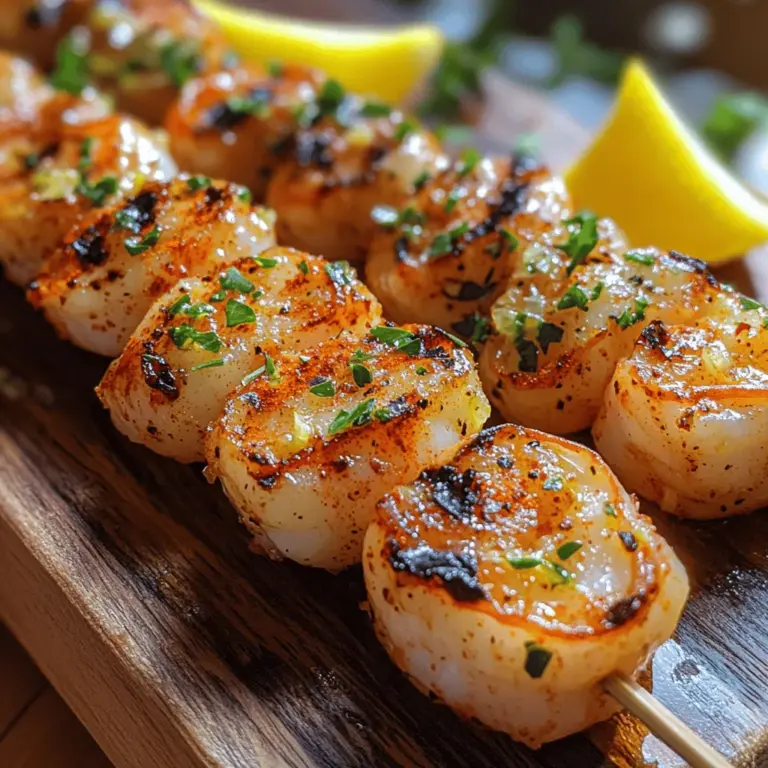 To create the perfect Zesty Garlic Lemon Shrimp Skewers, it’s essential to understand the role of each ingredient in this delightful dish.