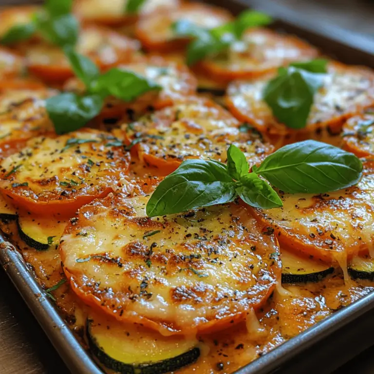 If you’re seeking a dish that embodies the essence of summer while also being a versatile addition to your dining table, look no further than the Savory Tomato Zucchini Gratin. This delightful vegetable dish combines the fresh flavors of ripe tomatoes and tender zucchini, layered and baked to perfection. It's not just a feast for the eyes; the gratin's combination of textures and flavors makes it an appealing choice for any meal, whether served as a side dish at a family gathering or as a main course for a cozy dinner at home.
