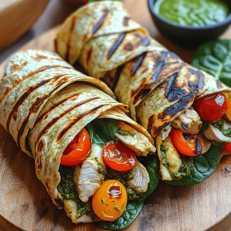 To create the perfect Grilled Chicken Pesto Wrap, it's essential to understand the key ingredients that contribute to its deliciousness. Each component plays a significant role in flavor, texture, and nutritional value.