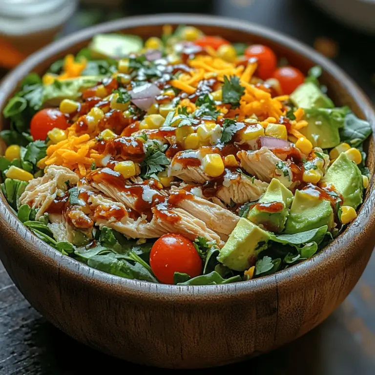 A well-crafted BBQ Chicken Chopped Salad is built on a foundation of fresh, quality ingredients. Each component plays a crucial role in not only enhancing the flavor and texture of the salad but also contributing to its overall nutritional value. Let’s take a closer look at the key ingredients that make this salad a standout dish.