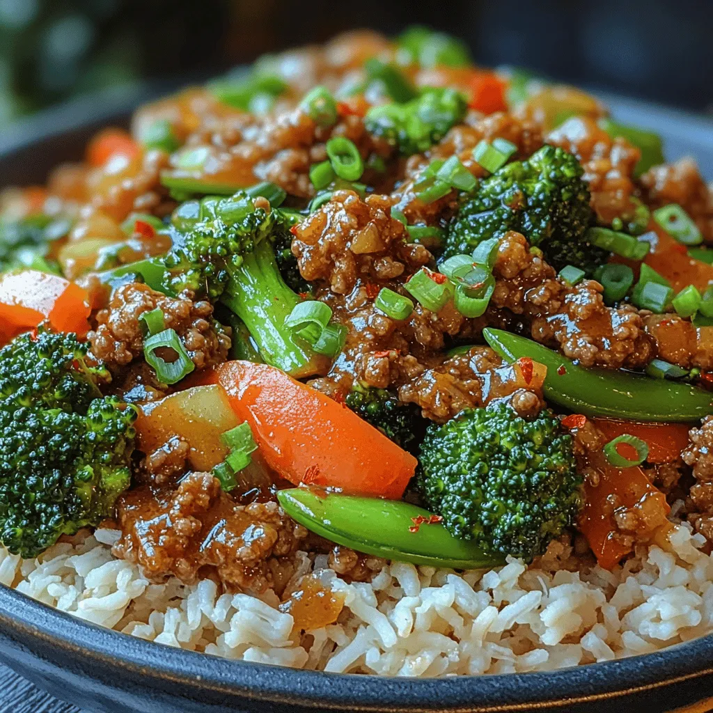 In the realm of quick yet satisfying meals, *Savory Spiced Ground Beef & Veggie Stir Fry* stands out as a versatile and delicious option. This dish perfectly encapsulates the harmony of flavors and textures that stir-frying can achieve, making it a favorite for busy weeknights or a leisurely weekend meal. The combination of tender ground beef and vibrant, crisp vegetables creates not just a treat for the palate but also a feast for the eyes, enticing everyone to gather around the dinner table.