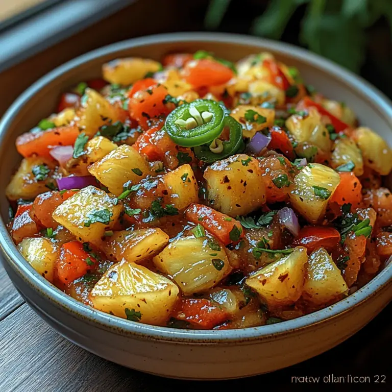 When it comes to culinary experiences, few things can elevate a meal quite like a vibrant salsa. Tropical pineapple salsa, with its incredible balance of sweetness and spice, stands out as an exceptional choice. Imagine the juicy, sun-ripened pineapple mingling with the zesty kick of fresh jalapeños, all harmonized by the crispness of red bell peppers and the aromatic notes of cilantro. This salsa not only serves as a delightful condiment but also adds a burst of color and flavor to any dish it accompanies. Whether you're hosting a summer barbecue, preparing a casual weeknight dinner, or simply looking for a refreshing snack, tropical pineapple salsa emerges as a versatile and enticing option.