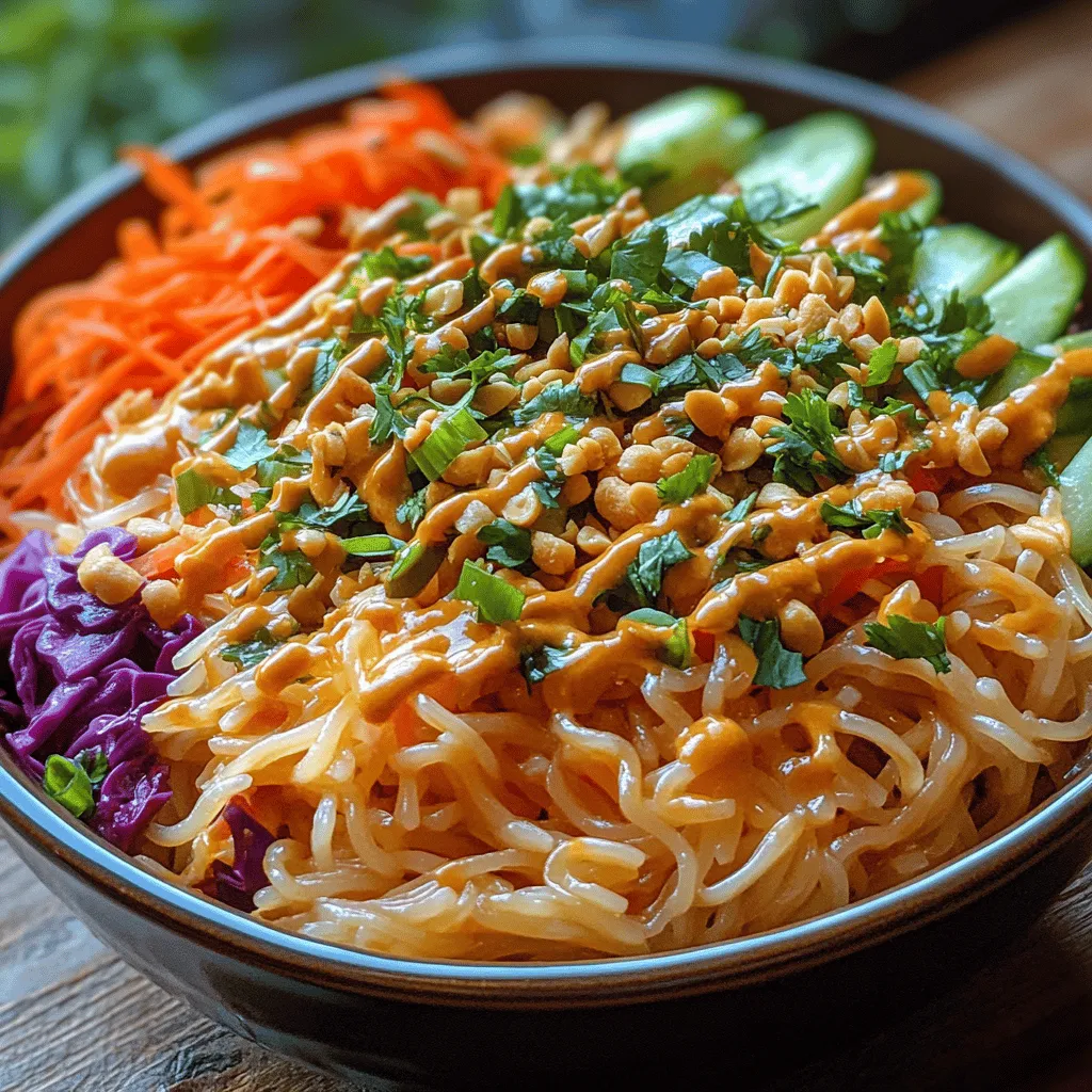 Thai cuisine is celebrated around the globe for its vibrant flavors, aromatic herbs, and harmonious balance of sweet, salty, sour, and spicy elements. Each dish tells a story, reflecting the rich cultural heritage of Thailand and the fresh ingredients that are often used in its preparation. One dish that embodies this culinary prowess is the Spicy Cold Thai Peanut Noodle Salad. This delightful salad is not just a feast for the eyes but also a refreshing, healthy option that is perfect for various occasions.