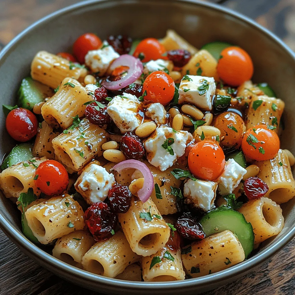 Understanding the allure of a delectable salad is essential, especially in the realm of culinary delights. The Feta & Cranberry Rigatoni Salad is a perfect blend of textures and flavors, making it not only a delicious dish but also a visually appealing one. This salad strikes a beautiful balance between the creamy, tangy feta cheese, the sweet and slightly tart cranberries, and the hearty rigatoni pasta, creating a dish that is satisfying and refreshing. Whether you are looking for a side dish for a summer barbecue, a light lunch option, or a vibrant addition to a potluck, this salad caters to all occasions.
