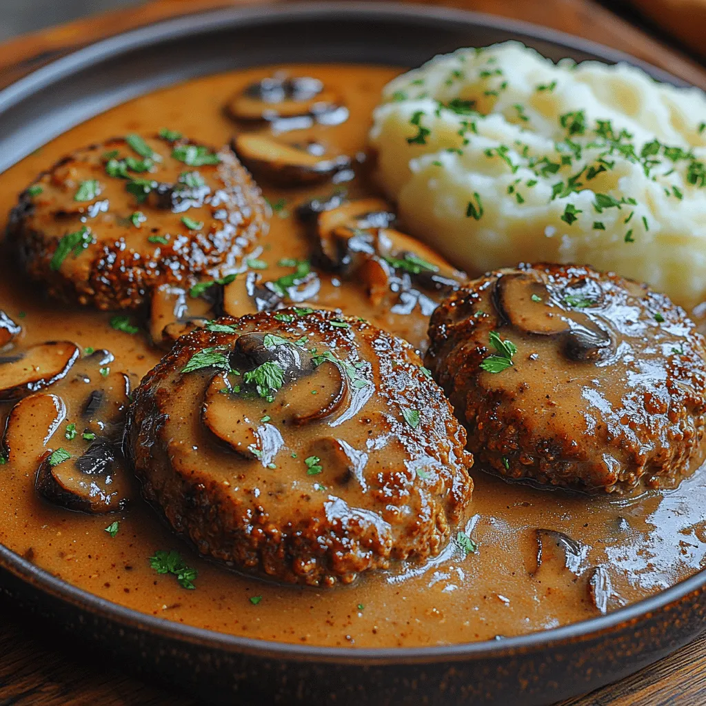 Salisbury steak is more than just a meal; it’s a warm embrace on a plate, a dish that evokes memories of family dinners and cozy evenings. This iconic comfort food has earned its place in the hearts and kitchens of many Americans, serving as a staple in home-cooked meals. Known for its rich flavors and satisfying textures, Salisbury steak offers a delightful combination of seasoned ground beef and a savory mushroom gravy that elevates it to comfort food royalty.