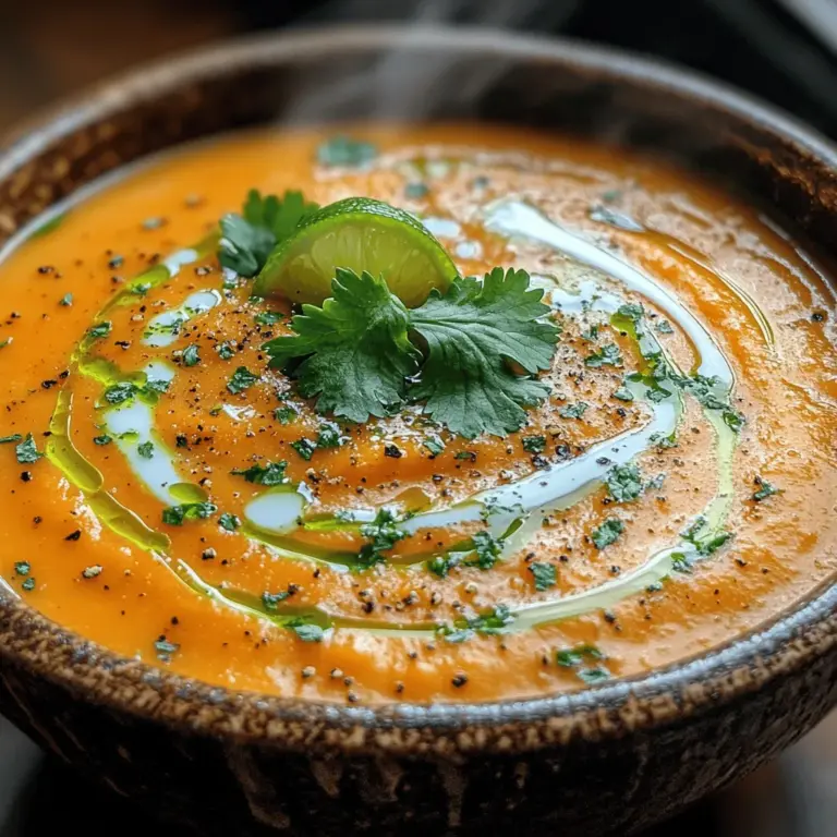 If you're on the lookout for a comforting, nutritious dish that delights the senses, look no further than Vibrant Carrot Ginger Bliss Soup. This soup is a celebration of flavors and colors, combining the natural sweetness of carrots with the zesty warmth of ginger. Not only does it taste fantastic, but it also boasts a myriad of health benefits, making it a perfect addition to your culinary repertoire.