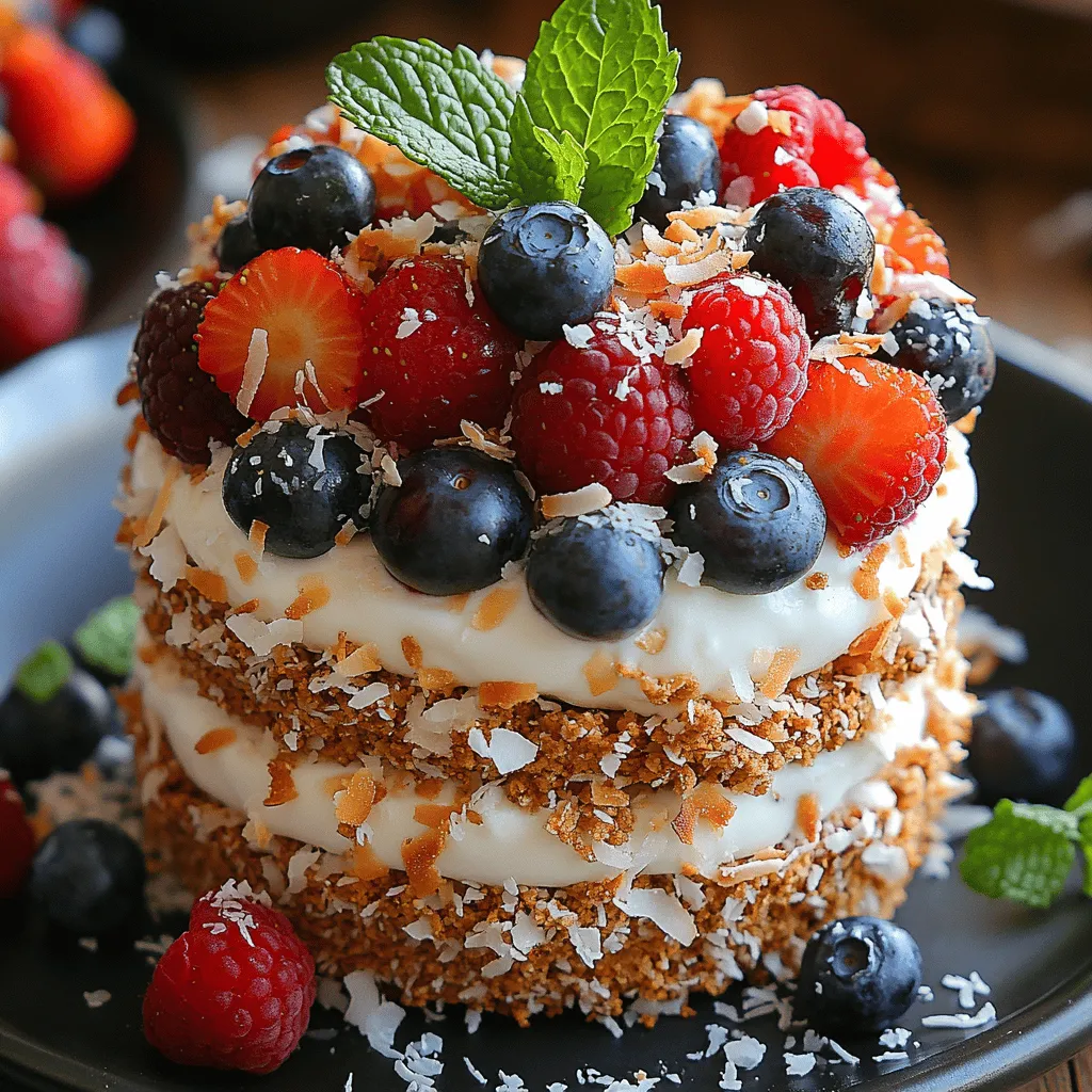 In the realm of desserts, no-bake options are a refreshing and often healthier alternative to their baked counterparts. They save time, minimize kitchen mess, and are perfect for warm weather gatherings. Today, we’re diving into a delightful recipe that embodies the essence of tropical flavors while being incredibly simple to prepare: Tropical Delight: No-Bake Coconut Berry Stacks. This dessert is not only a feast for the eyes, but it also offers a burst of refreshing flavors that can transport your taste buds straight to a sunny beach.