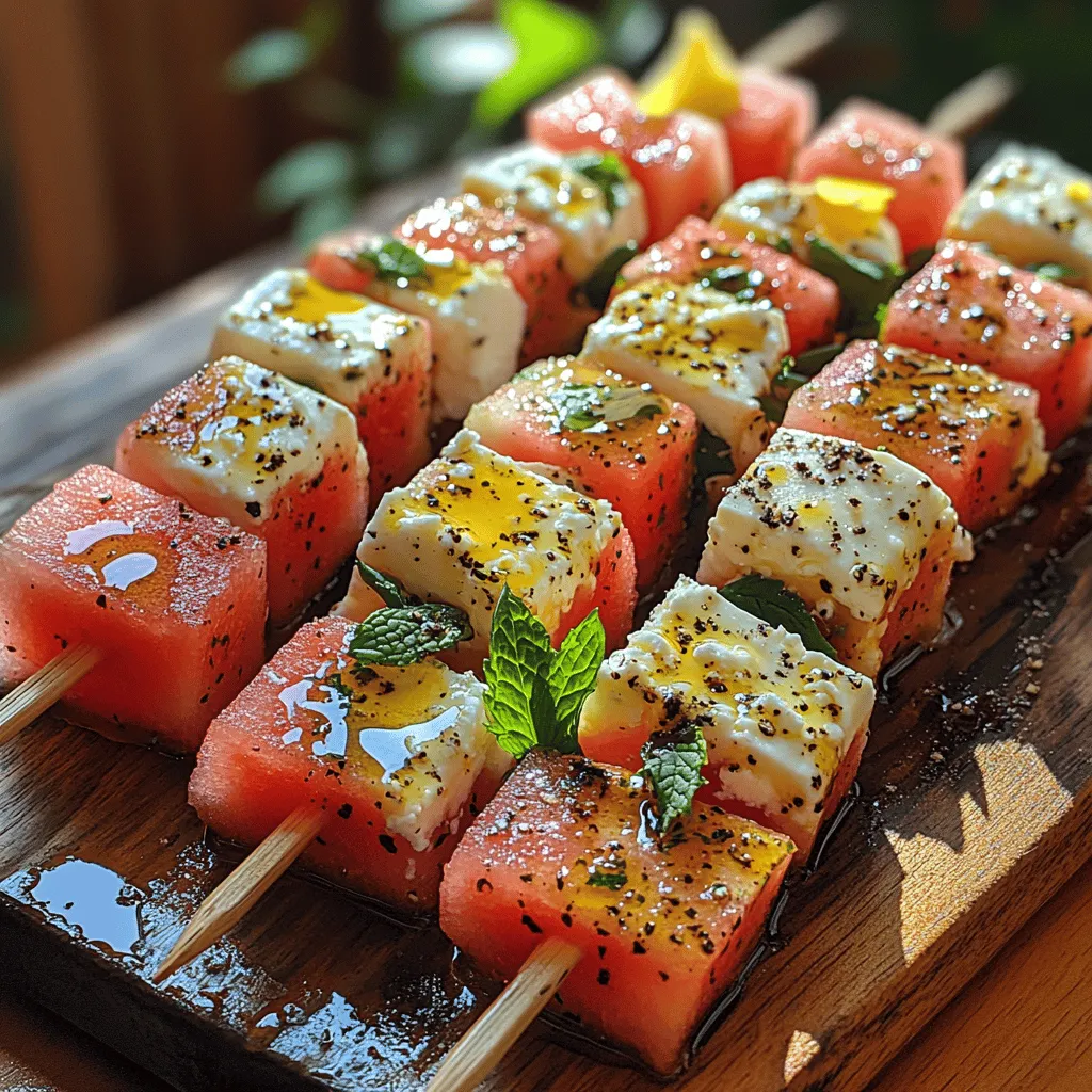 To craft the perfect Greek Watermelon Feta Skewers, it’s vital to understand the role of each ingredient. This dish showcases a handful of simple yet high-quality components that come together to create a flavorful experience.