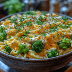 To create the perfect Cheesy Broccoli Bliss Orzo, it's essential to understand the roles and benefits of each ingredient used in the recipe. This dish is built upon a foundation of simple yet impactful components that work together to deliver a rich and satisfying meal.