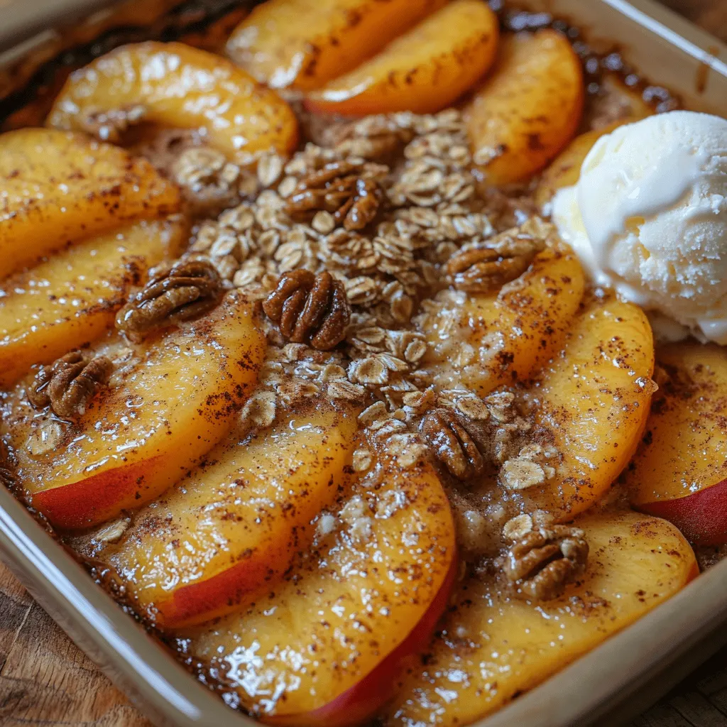 As the warm sun shines brightly and the days stretch longer, there’s an undeniable joy that comes with summer. This season is synonymous with fresh fruits, backyard barbecues, and delightful desserts that evoke fond memories of family gatherings and carefree afternoons. Among the myriad of seasonal treats, few can capture the essence of summer quite like a warm, homemade crisp. Enter the Sun-Kissed Peach Delight Crisp—a dessert that perfectly embodies the sweet, juicy goodness of summer peaches combined with a crunchy, golden topping.