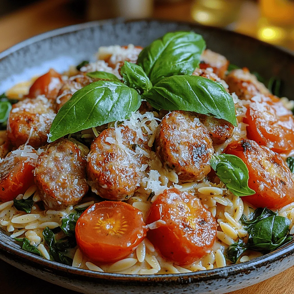 Welcome to the delicious world of Creamy Chicken Sausage Orzo Delight, a dish that masterfully combines the comforting essence of creamy pasta with the satisfying heartiness of chicken sausage. This delightful meal is not only a feast for the senses but also a practical solution for busy weeknight dinners. In an age where time is of the essence, the need for quick, flavorful meals is more pressing than ever. Creamy Chicken Sausage Orzo Delight checks all the boxes: it’s rich, comforting, and remarkably easy to prepare, making it a go-to option for those who want to enjoy a homemade meal without spending hours in the kitchen.