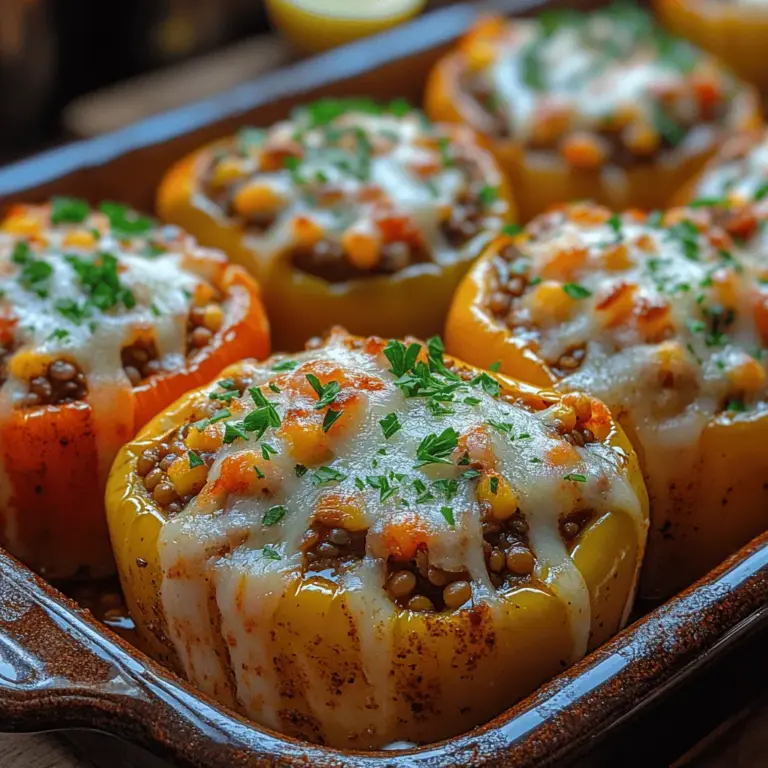 Colorful lentil-stuffed bell peppers are not just a feast for the eyes; they are also a delicious and nutritious meal that caters to various dietary preferences. This dish combines the vibrant hues of bell peppers with the hearty and wholesome goodness of lentils, creating a delightful medley that is both satisfying and visually appealing. Whether you are a vegetarian, vegan, or simply looking to incorporate more plant-based meals into your diet, this recipe offers a flexible foundation that can be adapted to suit your taste.