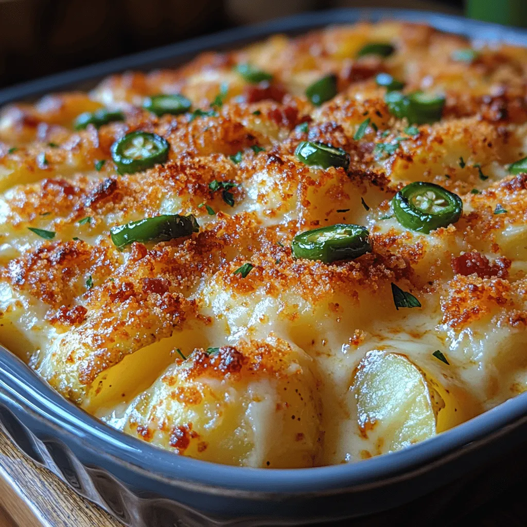 Welcome to the world of comfort food with a twist! The Spicy Cheesy Jalapeño Popper Potato Casserole is a delightful fusion that combines the beloved flavors of jalapeño poppers with the hearty goodness of a classic potato casserole. This dish is a celebration of textures and flavors, making it an irresistible option for any meal. Whether you're hosting a family gathering, preparing for a game day feast, or simply looking for a cozy dinner option, this casserole is sure to be a crowd-pleaser.