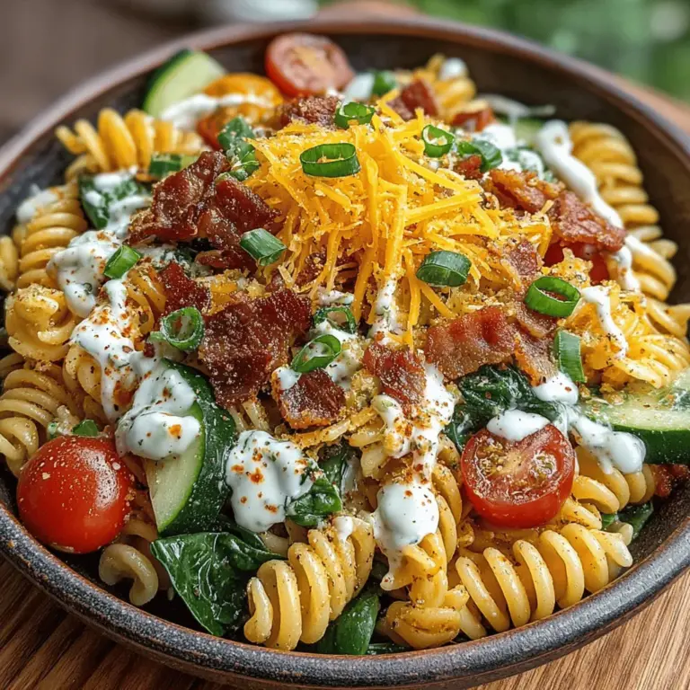In the world of pasta salads, few combinations rival the classic flavors of a BLT. The Savory BLT Pasta Salad with Ranch Dressing takes the beloved elements of a traditional bacon, lettuce, and tomato sandwich and transforms them into a delightful dish that is perfect for various occasions. Whether you're preparing for a summer picnic, a family potluck, or simply looking for a satisfying meal to enjoy on a weeknight, this pasta salad is sure to impress.