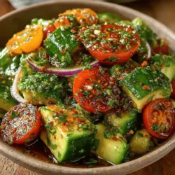 In a world where healthy eating is often perceived as bland and uninspiring, the Refreshing Cucumber Avocado Bliss salad emerges as a vibrant exception. This dish captures the essence of fresh, wholesome ingredients, making it an ideal choice for any occasion, from a casual lunch to an elegant dinner party. Its light yet satisfying nature ensures that it can be enjoyed year-round, appealing to health-conscious individuals and food enthusiasts alike.