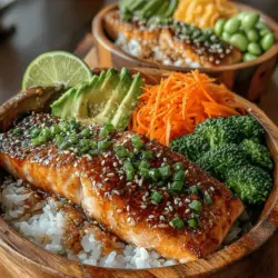 In the quest for delicious yet healthy meal options, Sweet and Spicy Glazed Salmon Bowls stand out as a vibrant and nutritious choice. This dish elegantly combines the rich, buttery flavor of salmon with a tantalizing glaze that balances sweetness and heat, creating a culinary experience that is as satisfying as it is wholesome. Packed with omega-3 fatty acids, high-quality protein, and an array of colorful vegetables, these salmon bowls are more than just a meal; they are a celebration of healthful eating.