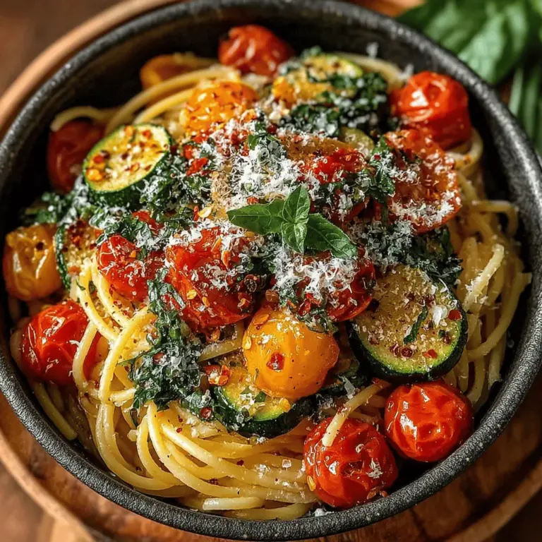 When it comes to vibrant and flavorful meals, few dishes can compete with Zesty Tomato Zucchini Pasta. This delightful recipe beautifully marries the sweetness of ripe cherry tomatoes with the fresh crunch of zucchini, creating a dish that is not only visually appealing but also packed with nutrients. Perfect for those seeking a healthy yet satisfying meal, this pasta recipe is easy to prepare and bursting with flavors that will tantalize your taste buds.