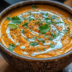 In the realm of nutritious soups, few dishes offer the comforting embrace of a Creamy Carrot Ginger Delight. This vibrant soup, blending the natural sweetness of carrots with the zesty warmth of ginger, stands out not only for its delicious flavor but also for its numerous health benefits. Carrots, known for their rich beta-carotene content, contribute to improved vision and skin health, while ginger is celebrated for its anti-inflammatory and digestive properties. Together, they create a harmonious balance that makes this soup a favorite among health-conscious eaters and comfort food lovers alike.