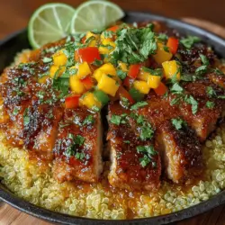Sweet & Zesty Mango Chicken Bowls
