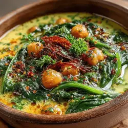 In the realm of wholesome and comforting meals, the Creamy Garlic Chickpea and Spinach Stew stands out as a nourishing option that caters to both the palate and the body. This delightful stew combines the rich flavors of garlic and spices with the earthiness of chickpeas and the vibrant green of spinach, creating a dish that is not only satisfying but also packed with health benefits. Whether you’re seeking a cozy dinner on a chilly evening or a hearty meal to enjoy any time of the year, this recipe promises to deliver warmth and flavor in every bite.