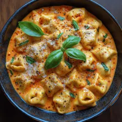 Creamy Tomato Basil Tortellini is a dish that perfectly encapsulates the essence of comforting Italian cuisine. With its luscious, creamy sauce enveloping tender tortellini, this meal is not only easy to prepare but also bursts with flavor, making it an ideal choice for weeknight dinners, special gatherings, or even a cozy night in. This recipe is a delightful blend of rich creaminess and fresh herbaceous notes, making it appealing to a wide range of palates. Whether you’re a novice cook just starting your culinary journey or a seasoned chef looking to whip up something quick yet satisfying, Creamy Tomato Basil Tortellini stands out as a versatile addition to any recipe collection.