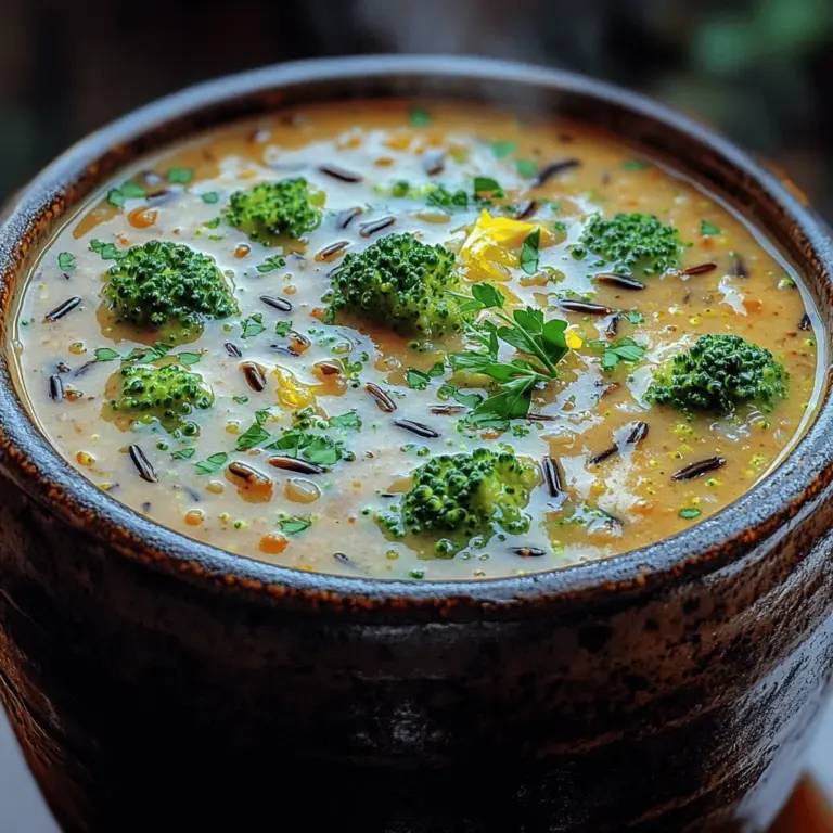 When temperatures drop and comfort is a priority, nothing quite compares to a warm bowl of soup. The Creamy Broccoli Wild Rice Soup stands out as a nourishing option that not only warms the belly but also delights the palate. This hearty soup is a beautiful blend of flavors and textures, providing a satisfying meal that can be enjoyed any day of the week. Its rich, creamy consistency, combined with the vibrant green of broccoli and the nutty essence of wild rice, makes it a visually appealing dish that invites you to take a seat and savor every spoonful.
