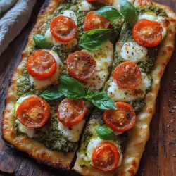 Welcome to the world of Classic Italian Pesto Flatbread, a dish that’s not just a meal but a celebration of flavors and textures. Originating from the sun-kissed hills of Italy, this flatbread captures the essence of traditional Italian cooking, marrying the robust flavors of fresh basil pesto with a crispy, warm flatbread base. This recipe is significant, as it reflects the Italian philosophy of using high-quality, fresh ingredients to create simple yet delightful dishes that bring people together around the table.