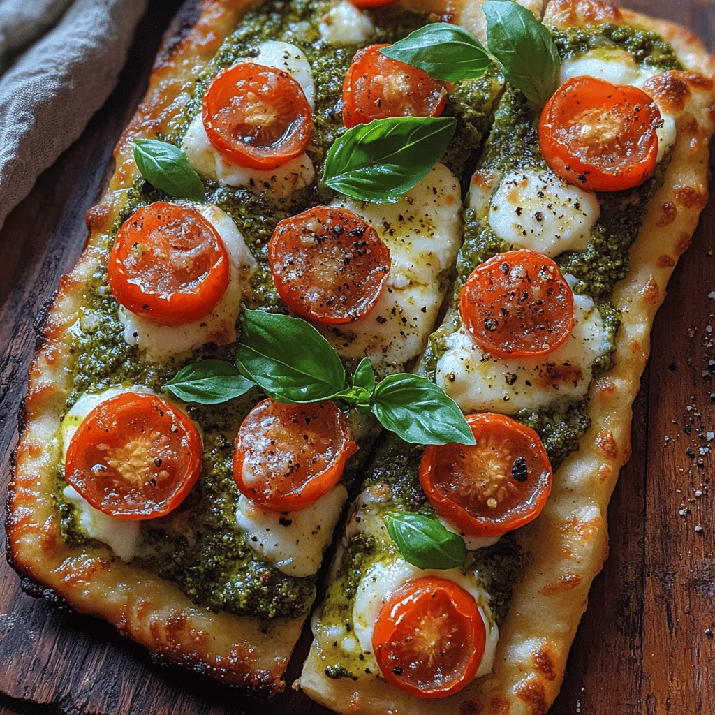 Welcome to the world of Classic Italian Pesto Flatbread, a dish that’s not just a meal but a celebration of flavors and textures. Originating from the sun-kissed hills of Italy, this flatbread captures the essence of traditional Italian cooking, marrying the robust flavors of fresh basil pesto with a crispy, warm flatbread base. This recipe is significant, as it reflects the Italian philosophy of using high-quality, fresh ingredients to create simple yet delightful dishes that bring people together around the table.