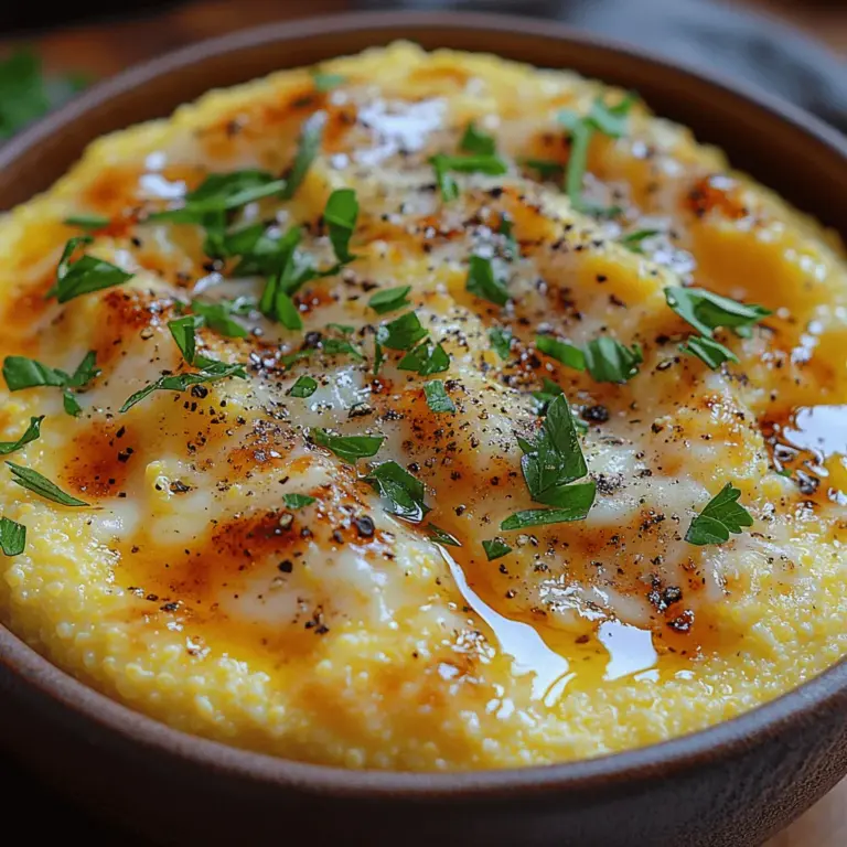 If you’re looking to elevate your culinary repertoire, look no further than Peppery Garlic Parmesan Polenta. This comforting dish is a delightful blend of creamy polenta, infused with the robust flavors of garlic, a hint of pepper, and the nutty richness of Parmesan cheese. The popularity of polenta has surged in recent years, transitioning from a simple peasant food to a gourmet staple embraced by chefs and home cooks alike. This dish not only stands out for its taste but also for its versatility, making it an excellent choice for family gatherings, dinner parties, or even a cozy night in.